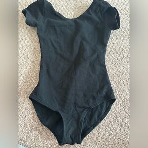 Bloch girls 4-6 short sleeve black leotard . Only worn once